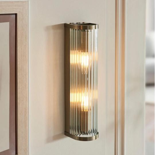 angol cottage amerikai klasszikus bronz elegans ketizzos furdoszoba fali lampa vilagitas bordazott uveg furdoszoba nappali konyha haloszoba country rez sargarez.jpg